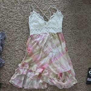 NWOT Free People Adelle Plaid Dress Sz Lg